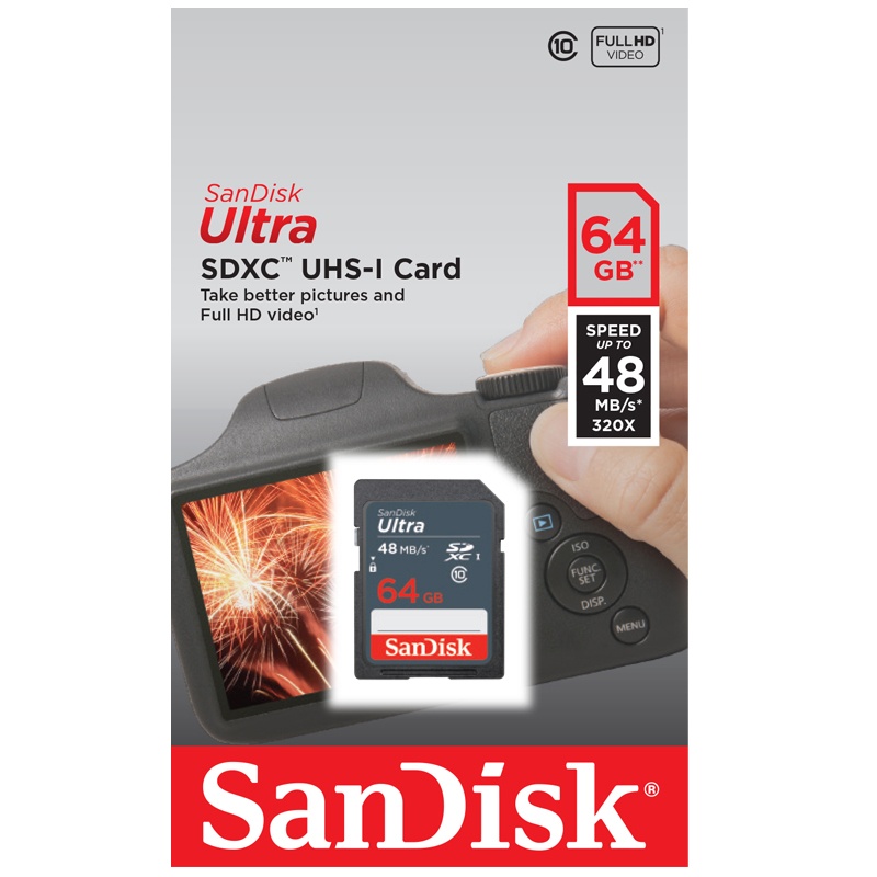 Thẻ nhớ SDXC 64GB Sandisk 48 MB/s